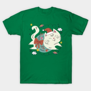 Meowy Christmas Cat T-Shirt